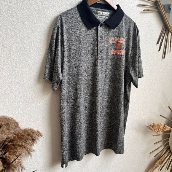 San Francisco Giants Polo Shirt Gray Black Authentic MLB Mens Baseball Size XL - Picture 5 of 8